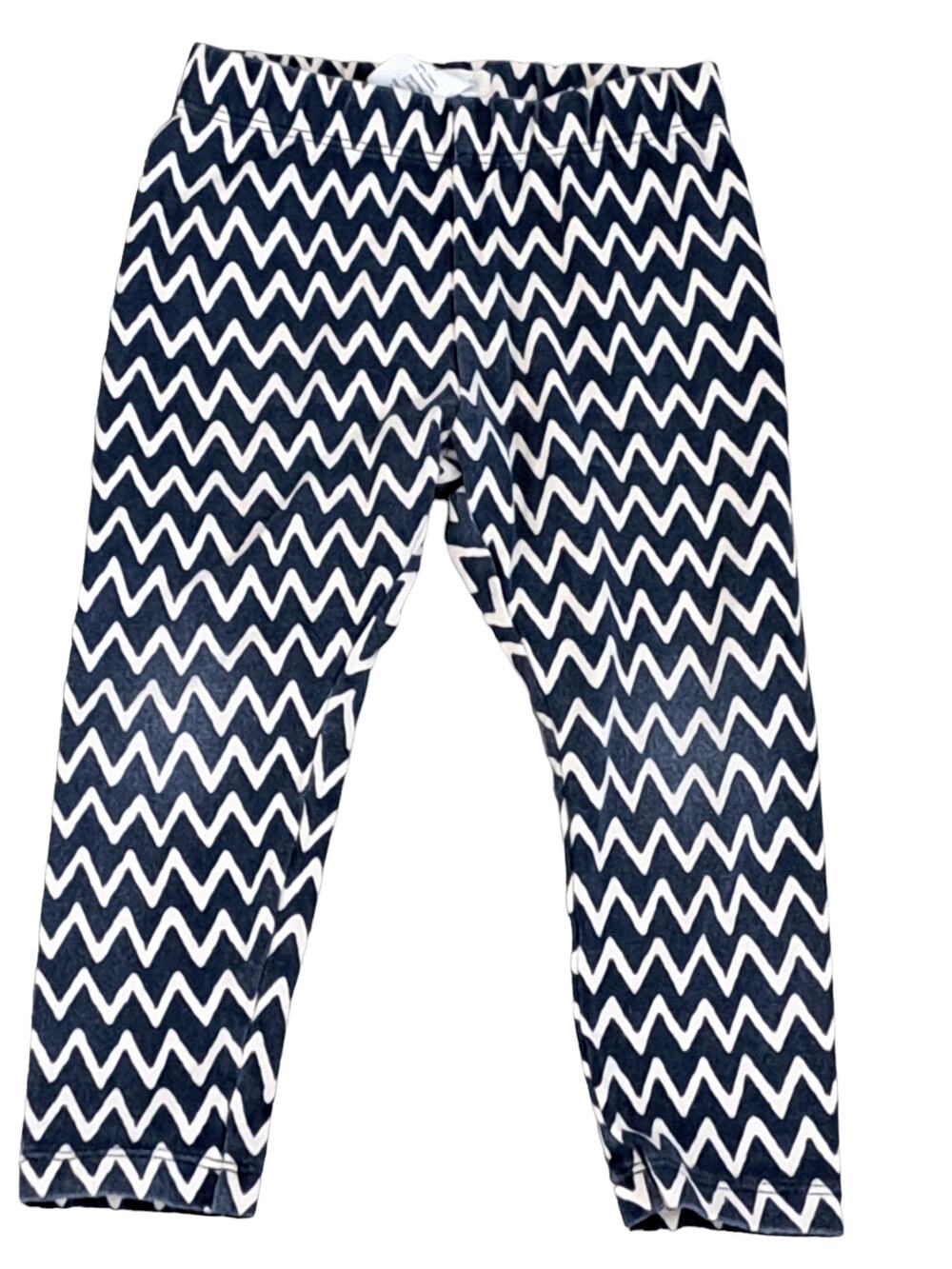 Crewcuts Blue And Cream Abstract Leggings Girl's  Size 2